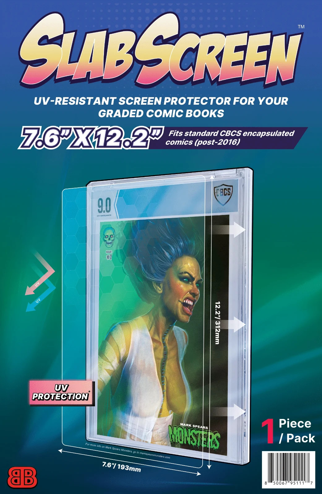 10 Pack CBCS SlabScreen UV Shield Graded Comic Book Protector