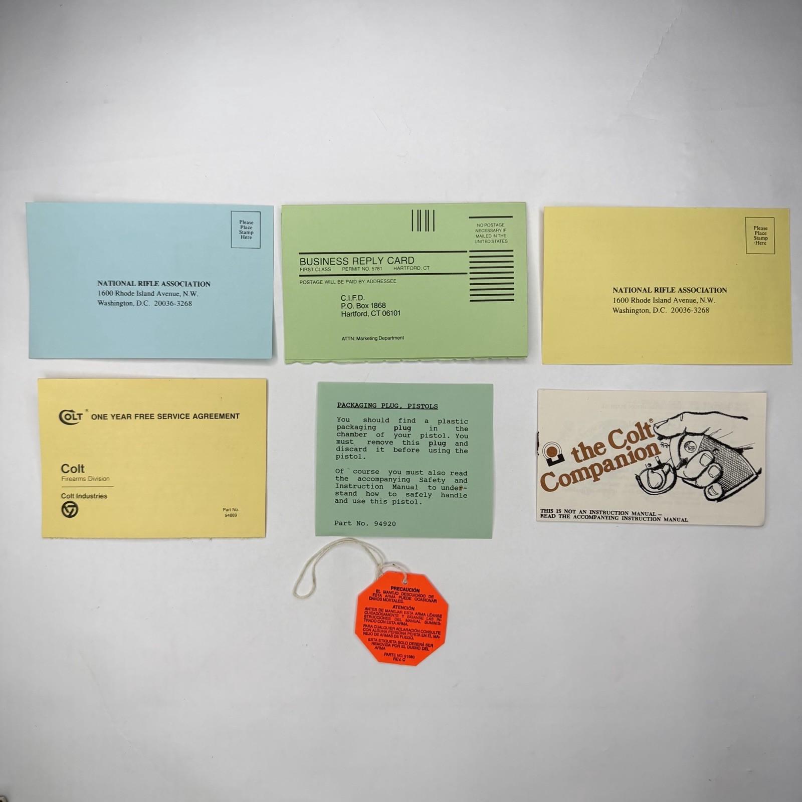Colt Government Model 380 Automatic Original Box & Paperwork