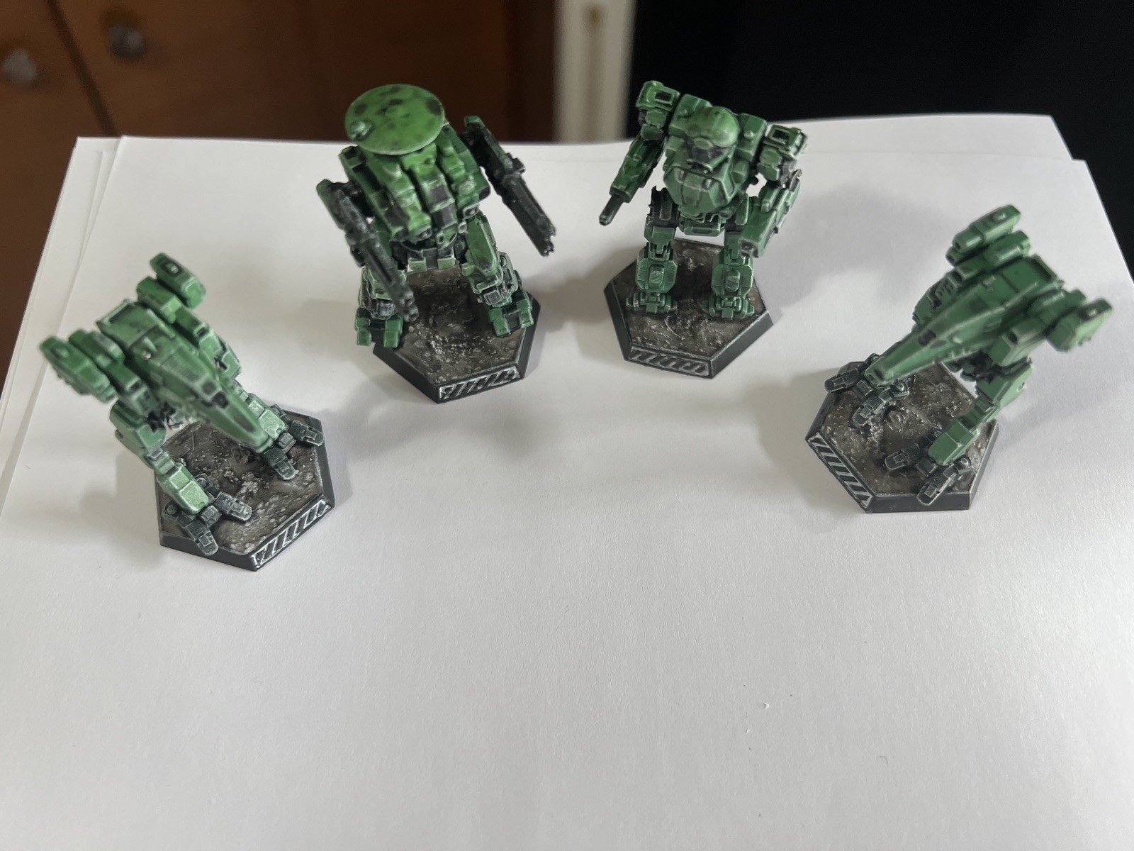 BattleTech Inner Sphere Lance 4 Mechs - 3d Printed/Painted/Tabletop Ready