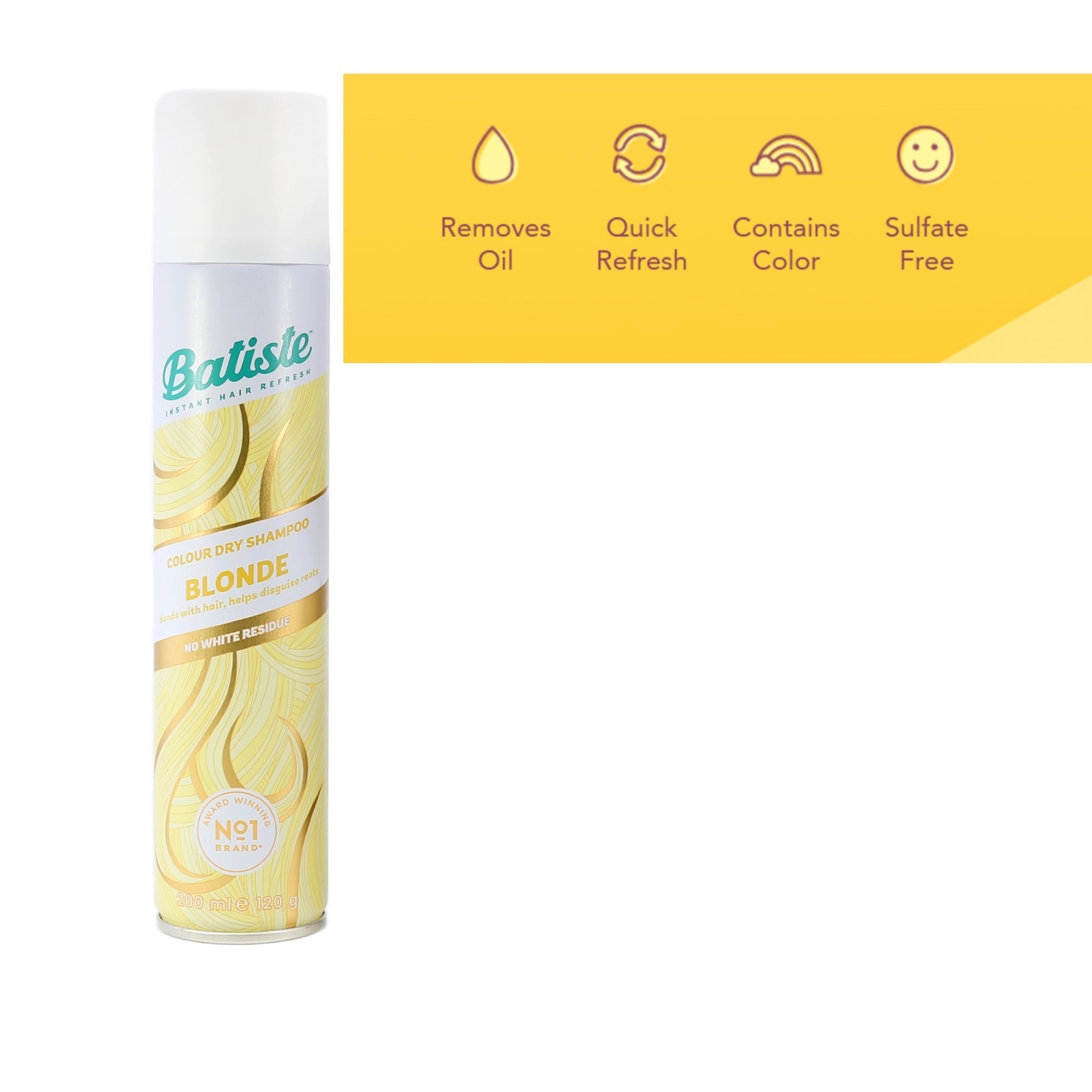 Batiste Dry Shampoo Hint of Colour Blonde 200ml 120g