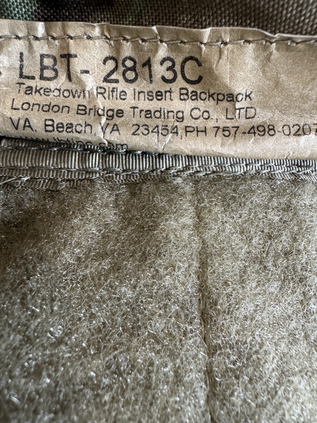 London Bridge Trading LBT-2813C Takedown Rifle Insert Backpack Multicam