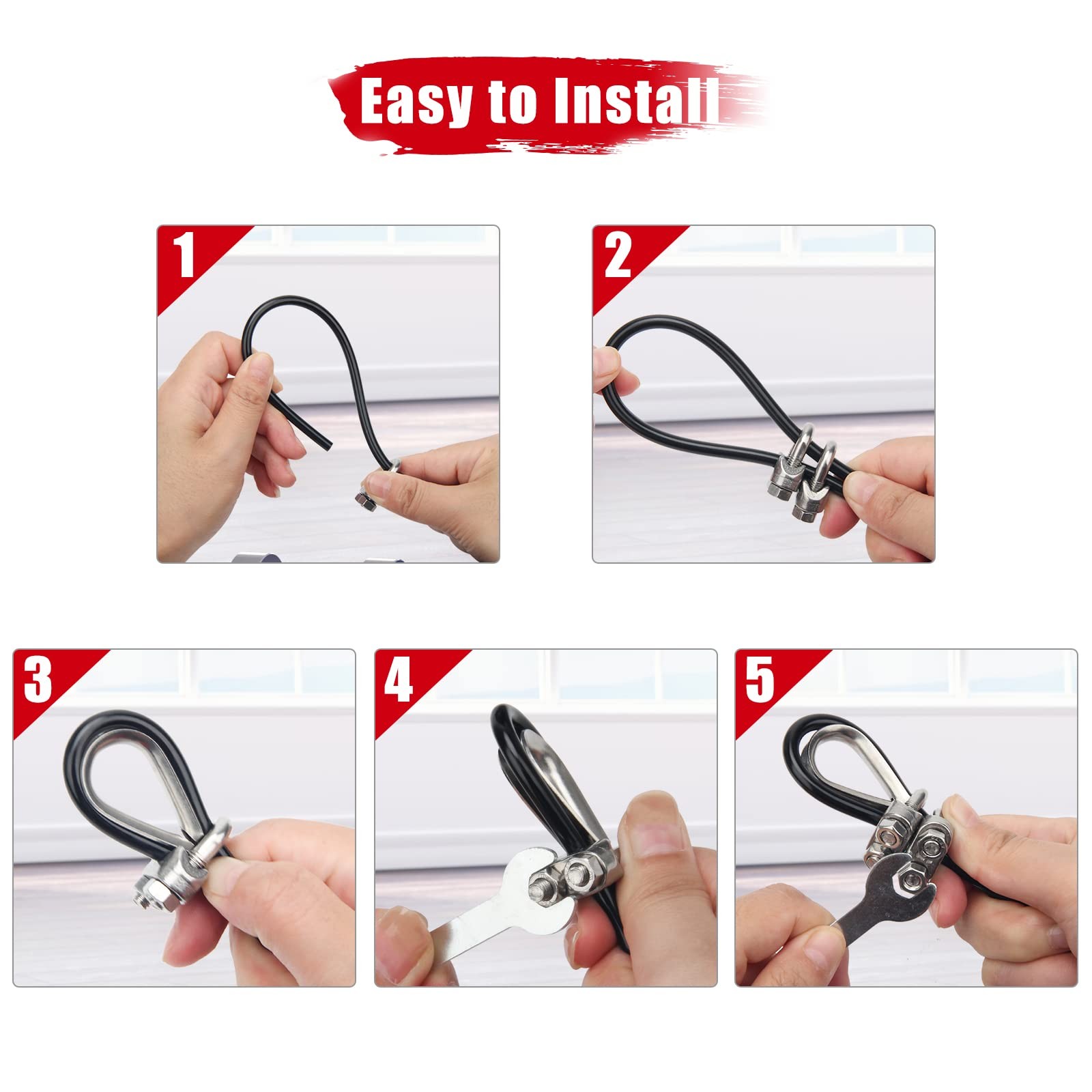 Cable 196Inch Adjustable Home Gym Cable Pulley System Replacement Fitness Cable