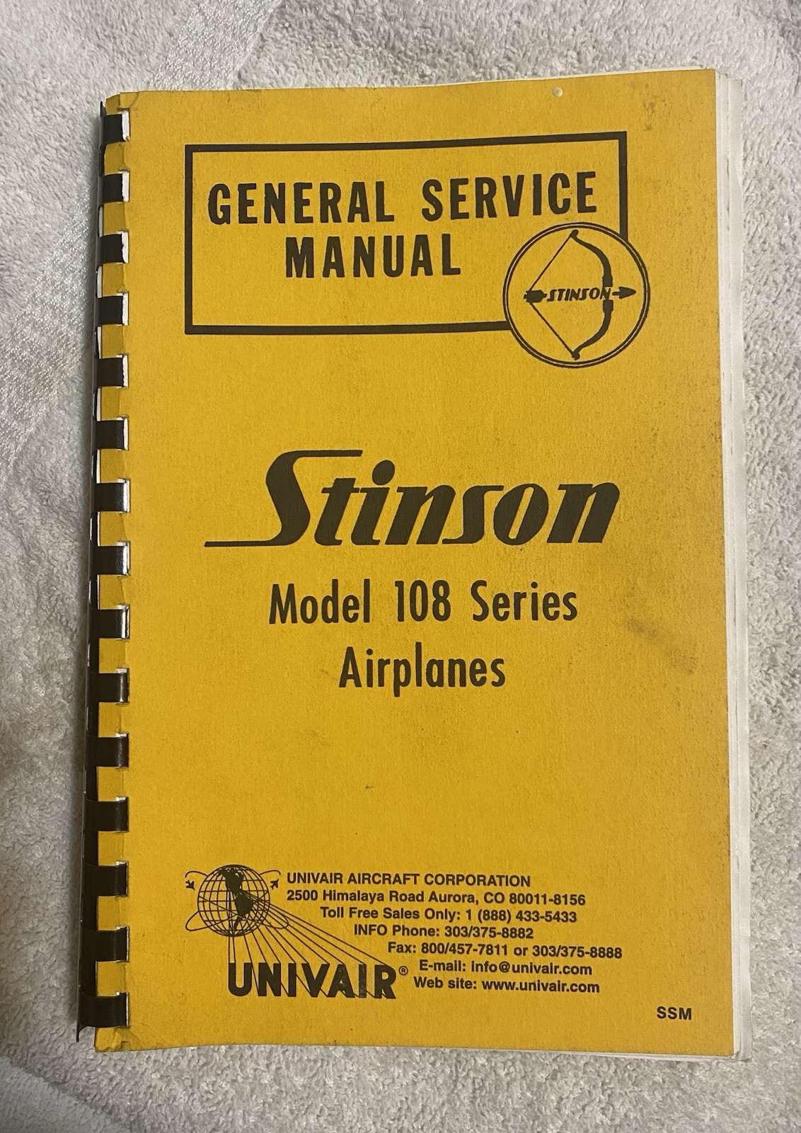 Stinson 108 Series General Service Manual (Univair Reprint)