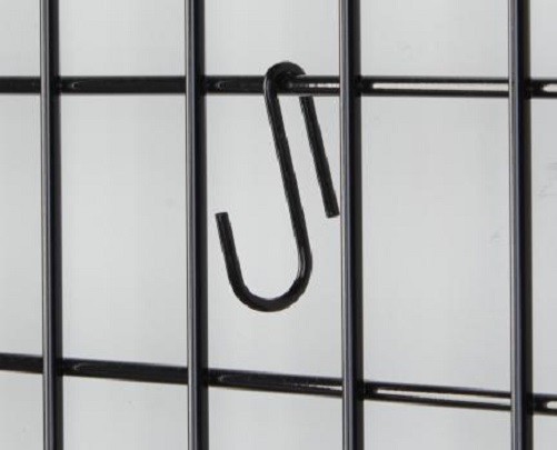 100 Black Wire Grid Display Hooks Hook Panels Merchandise Handbag Purse Impulse