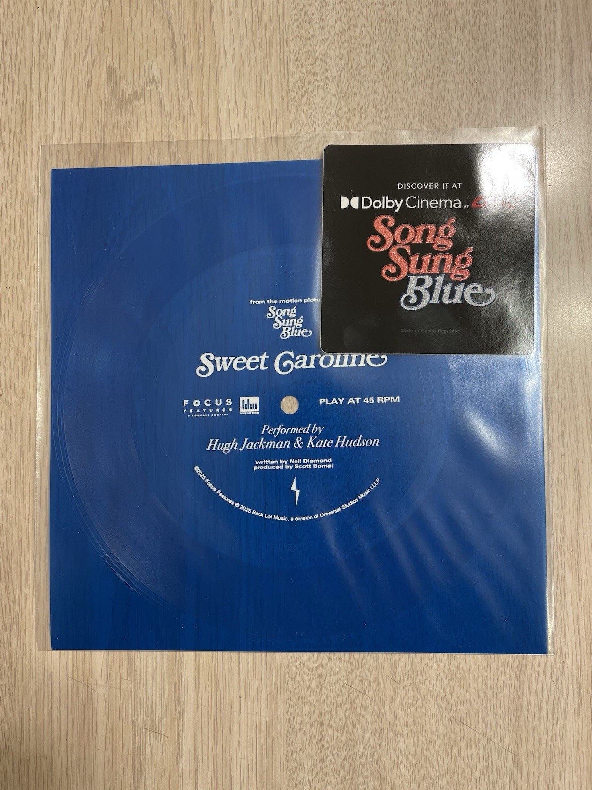 AMC DOLBY SONG SUNG BLUE RECORD SWEET CAROLINE ORIGINAL 2025 VINYL 45 RPM NEW!