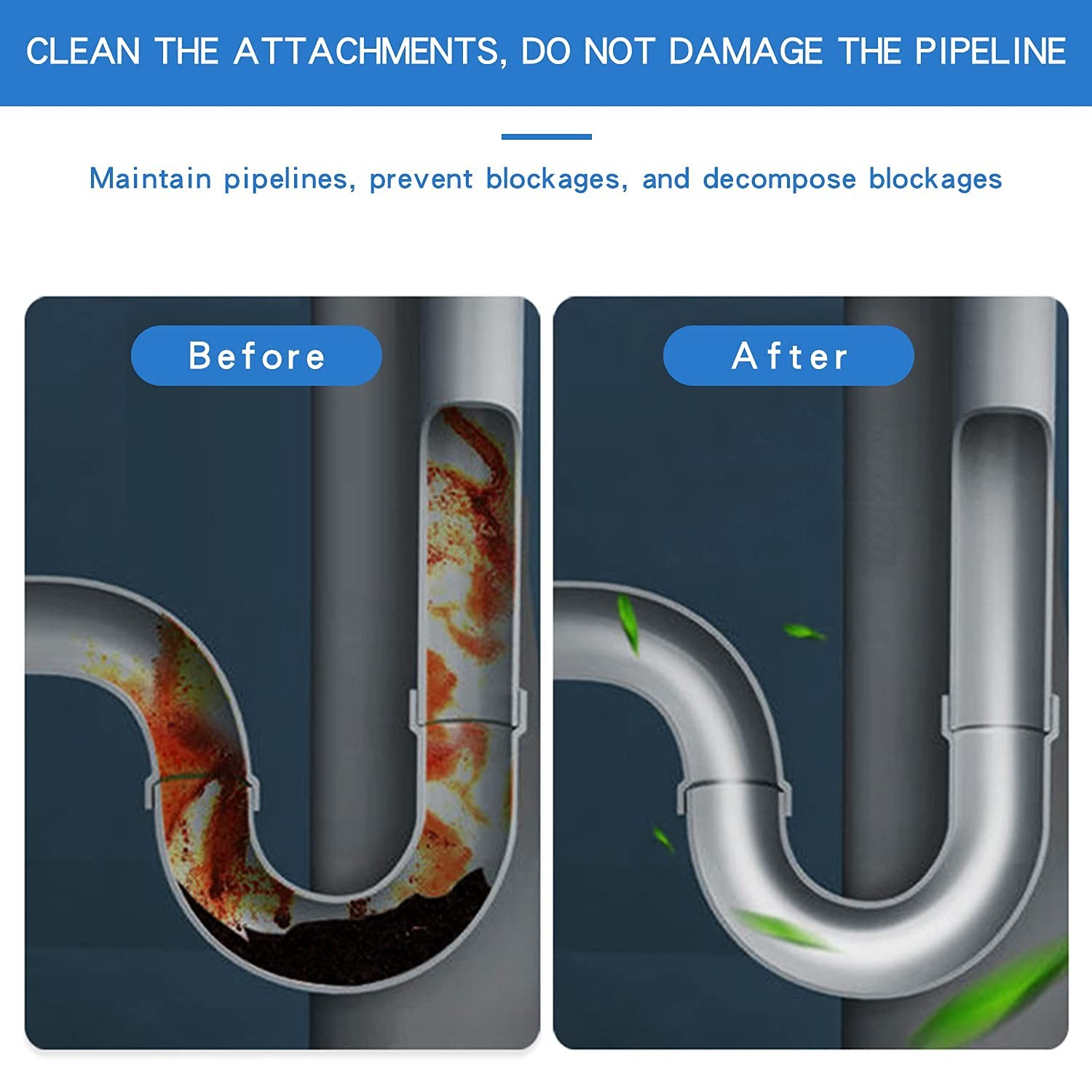 6 Pcs Bubble Bombs Drain Cleaner, Pipe Dredge Deodorant, Quick Dredge Pipelin...