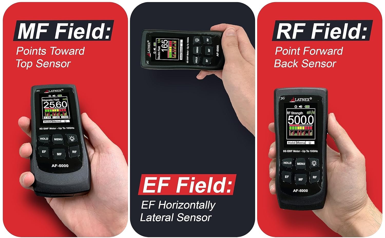 5G EMF Meter RF Detector LATNEX AF-5000 3 Axis