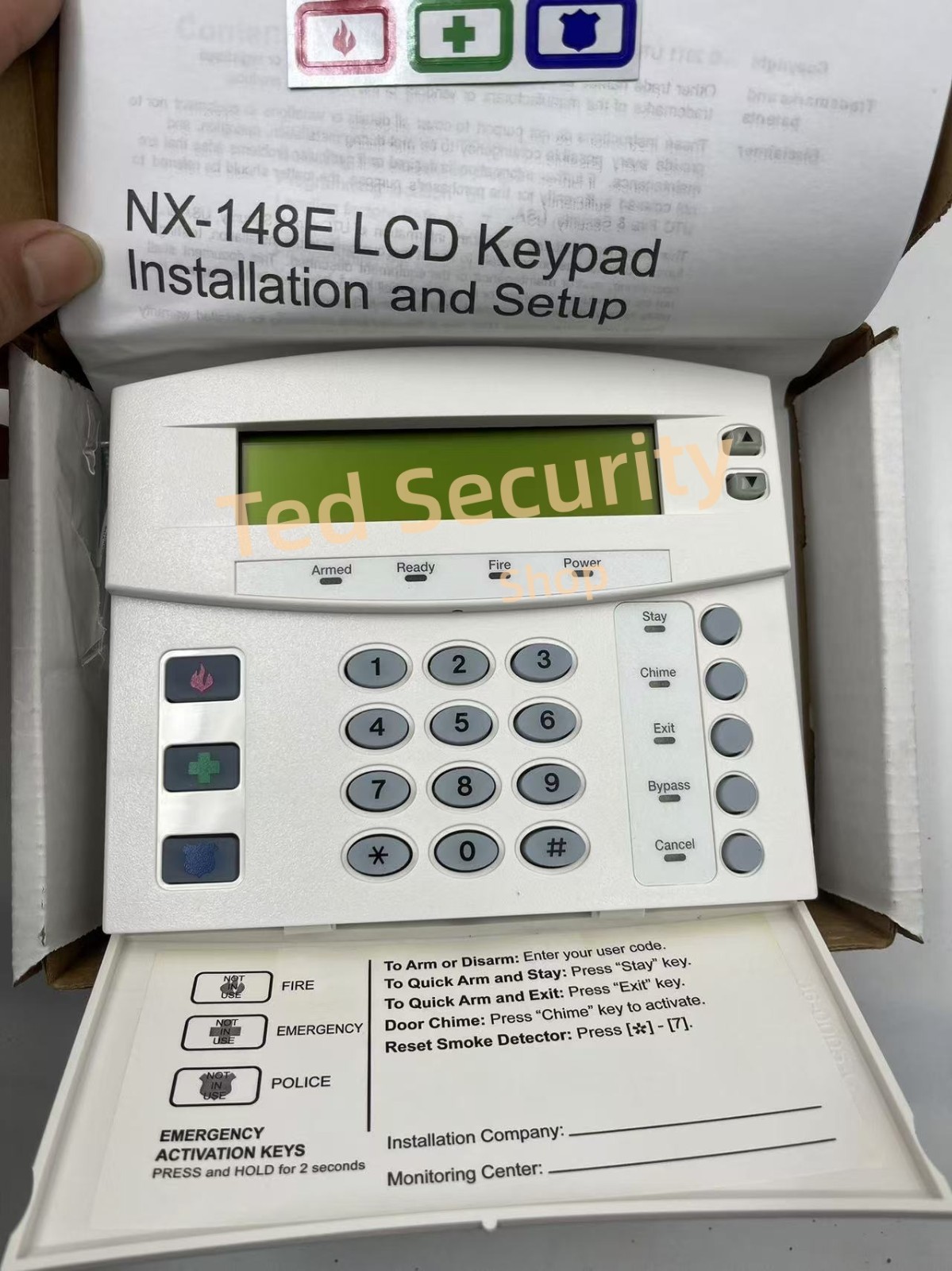 Interlogix GE Security NetworX NX-148E LCD Keypad with GE Logo NEW Free shipping