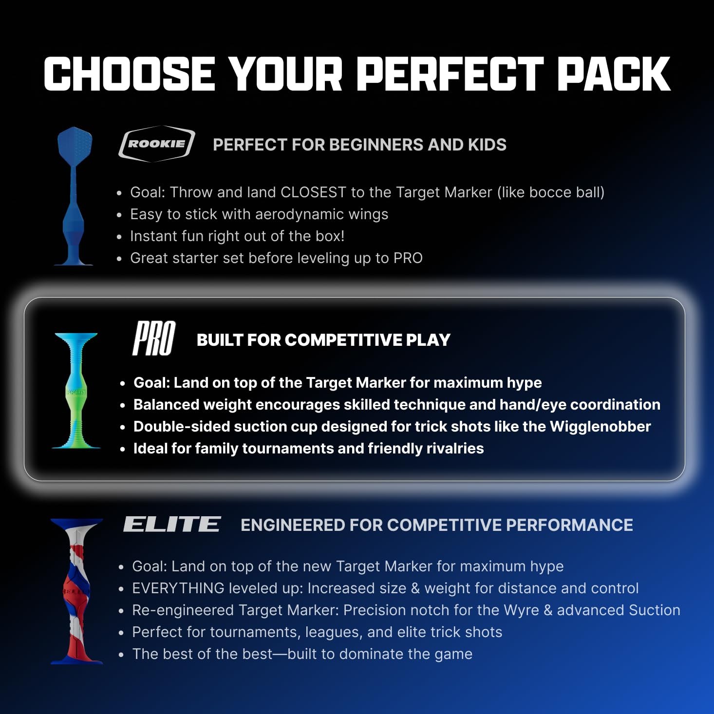 POPDARTS Glow Pack Game Set - Blue and Green