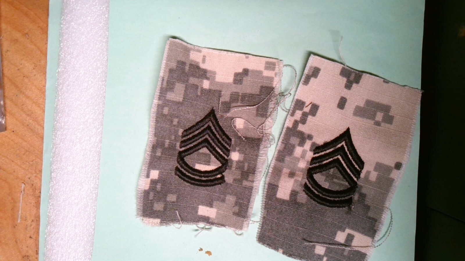 US MILITARY INSIGNIA PATCH SEW ON SET OF 2 RANK ACU DIGITAL SERGEANT FIRST CLASS