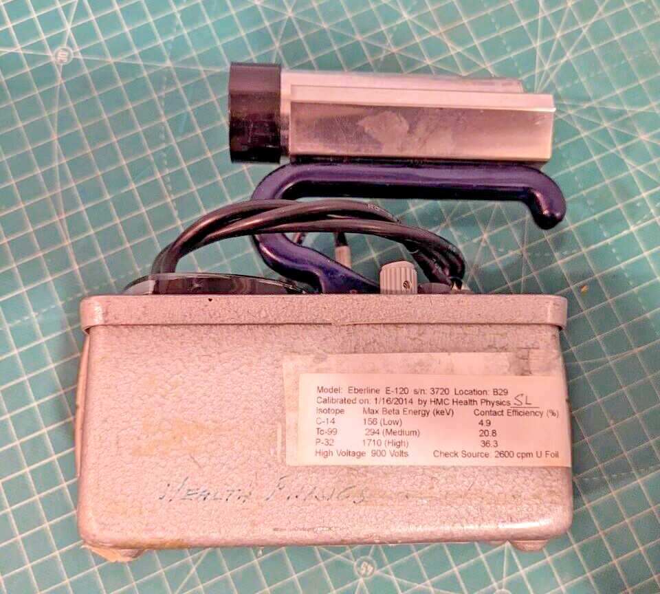 1x CLEAN Eberline E-120 Survey Meter And Probe Tested, Verified, and GUARANTEED