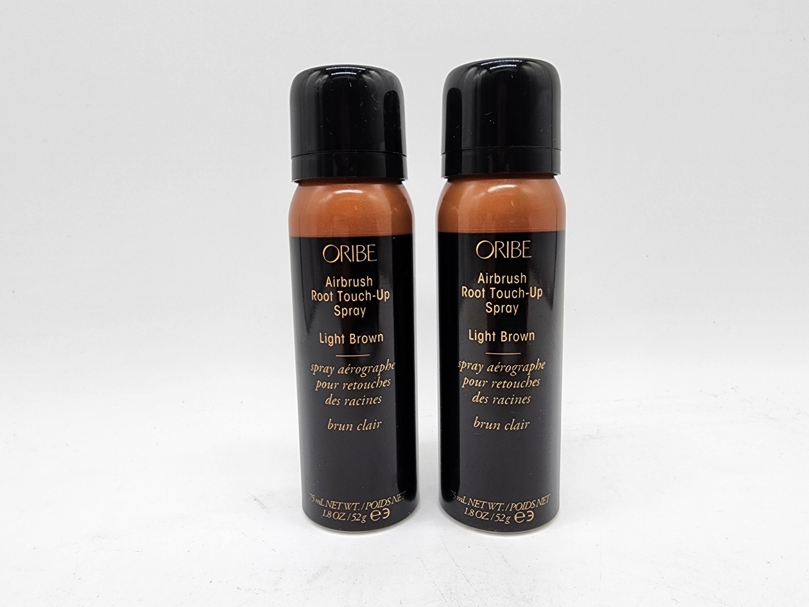Oribe Airbrush Root Touch Up Spray Light Brown 2 Pack 1.8oz Gray Coverage