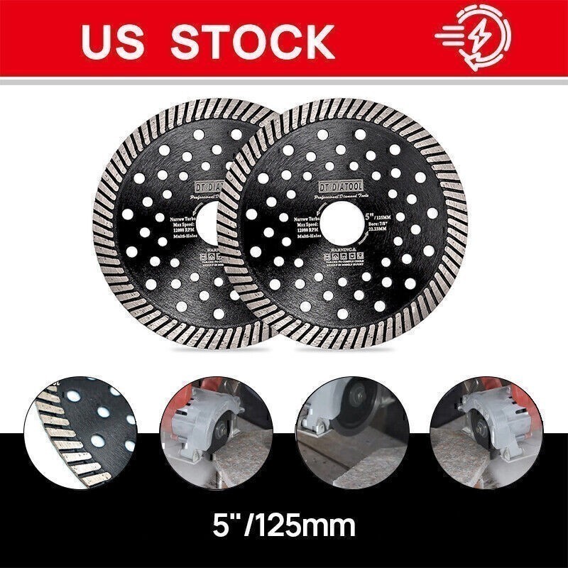 2pcs 125mm Diamond Saw Blades Granite Marble Concrete Grinder Cutting Wheel/Disc