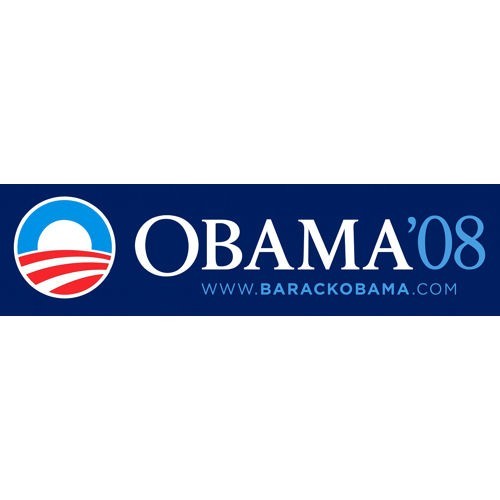 Barack Obama 08 2008 Presidential For President Replica Campaign Bumper Sticker