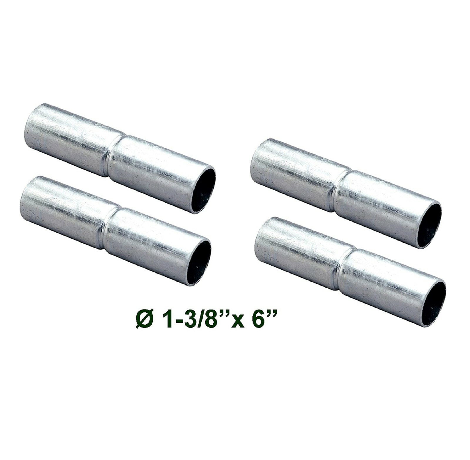 4x Chain Link Fence TOP Rail Sleeve 1-3/8" X 6" Chain Link Fence Hardware Pipe