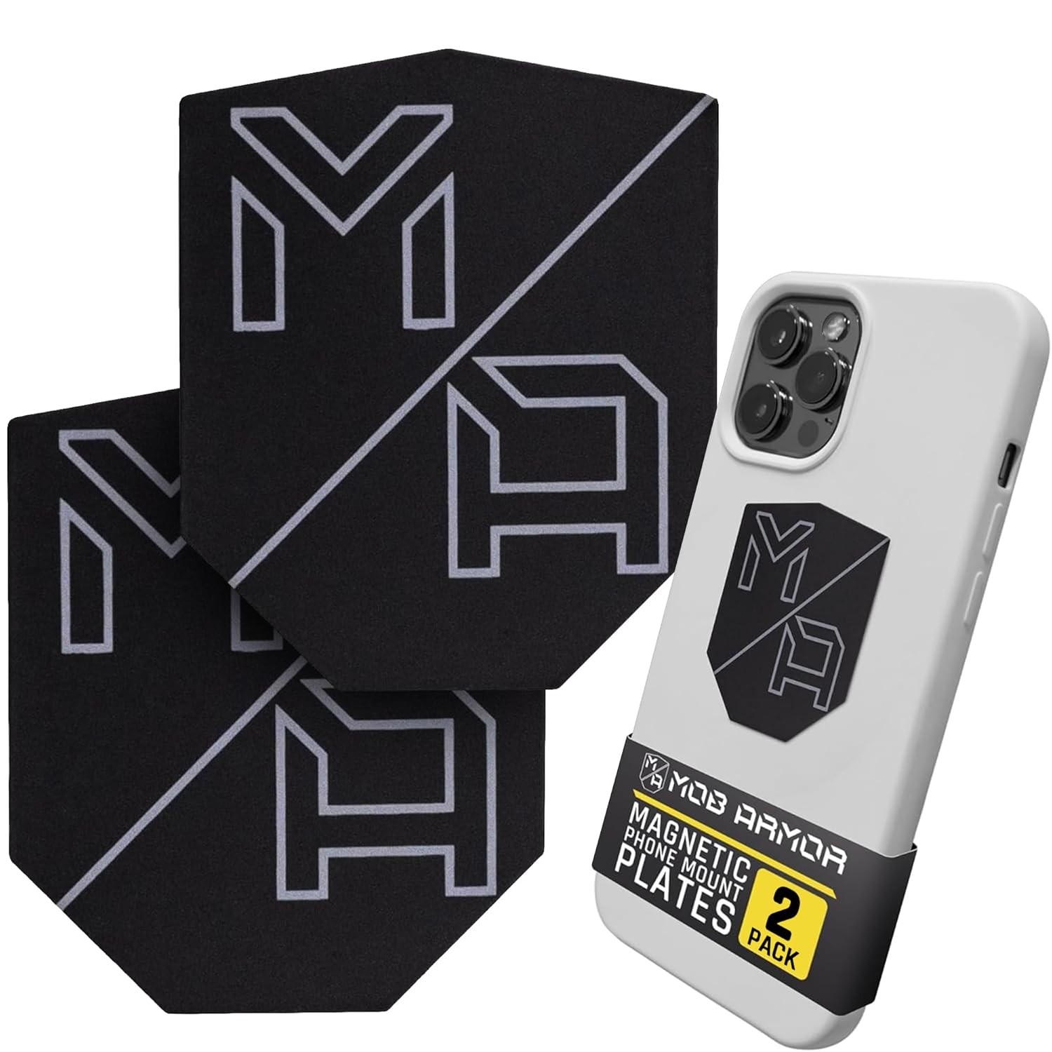 Magnetic Phone Mount Plates Compatible with Mob Armor Phone Mount 2 Pack