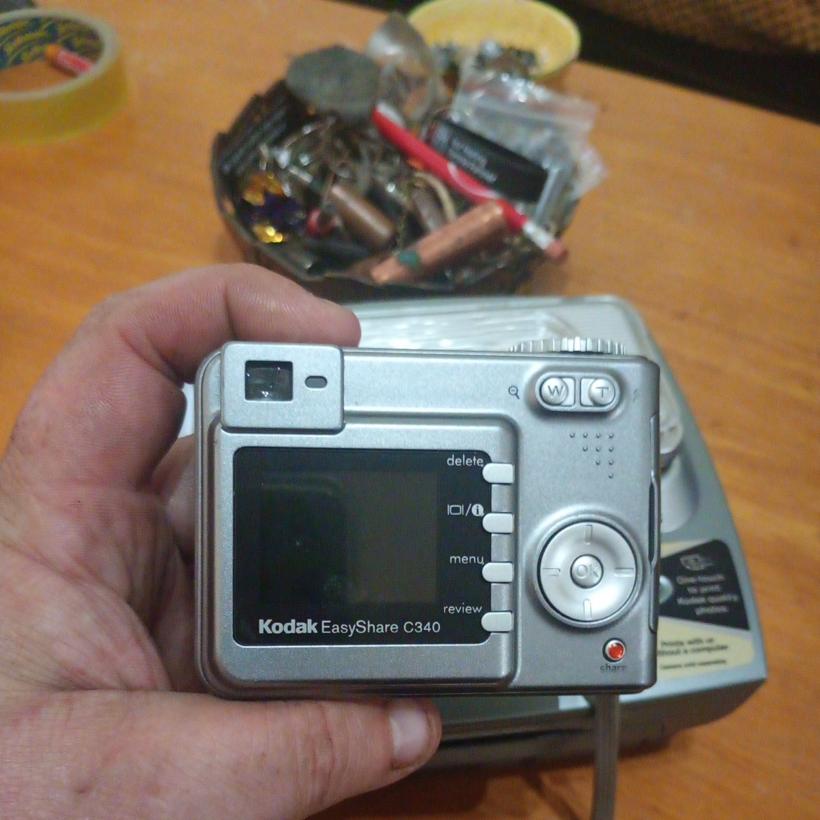 Kodak Digital Camera EasyShare C340 5.0MP Silver and printer 6000 dock