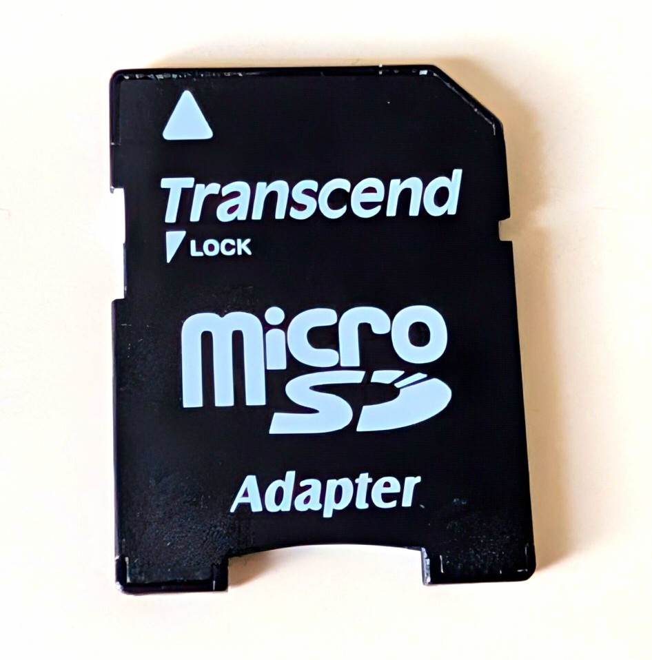 Transcend Card Adapter microSD to SD, Universal Compatible, Black