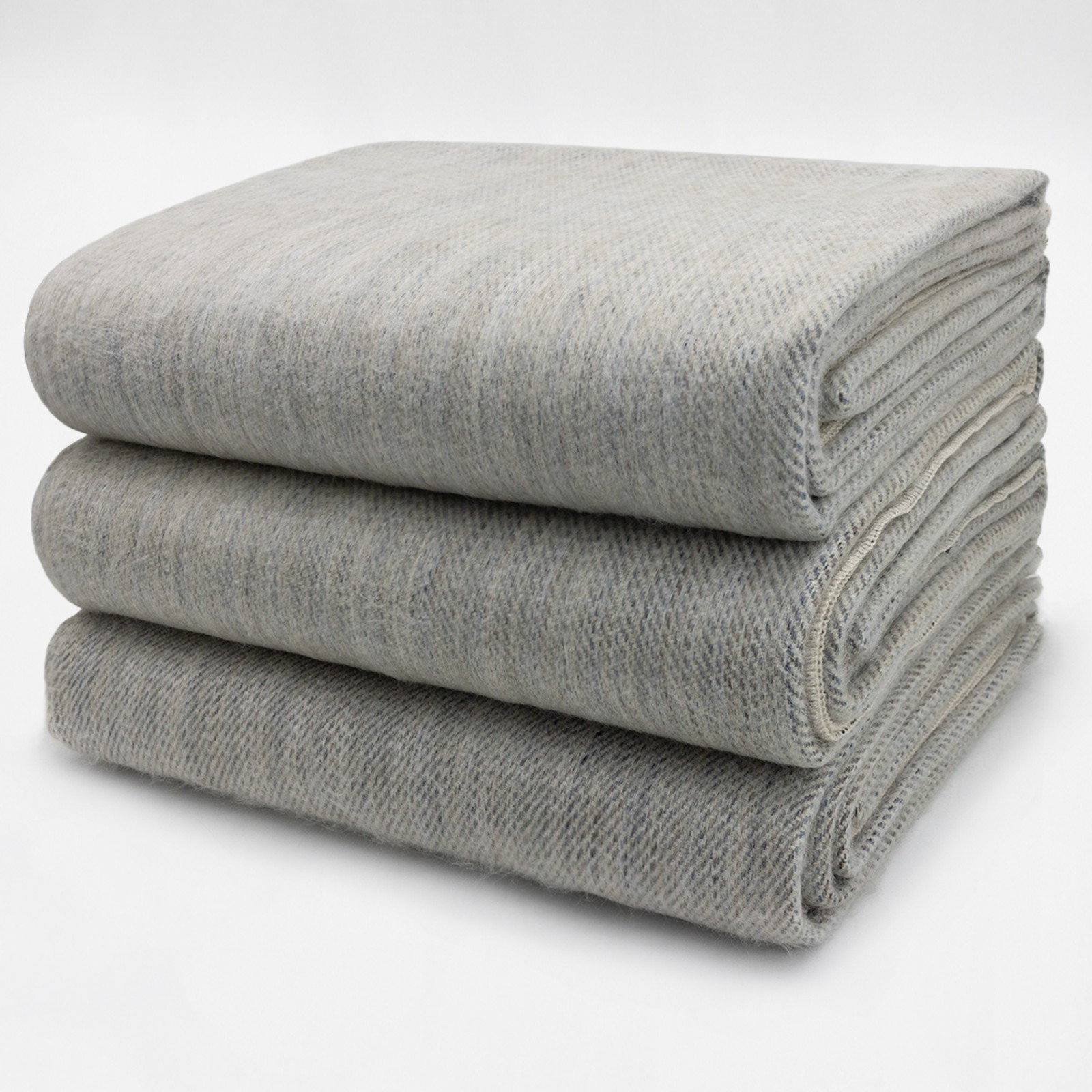 DOUBLE DENSITY ALPACA WOOL BLANKET THROW | QUEEN SIZE | SOFT&WARM – SILVER GRAY