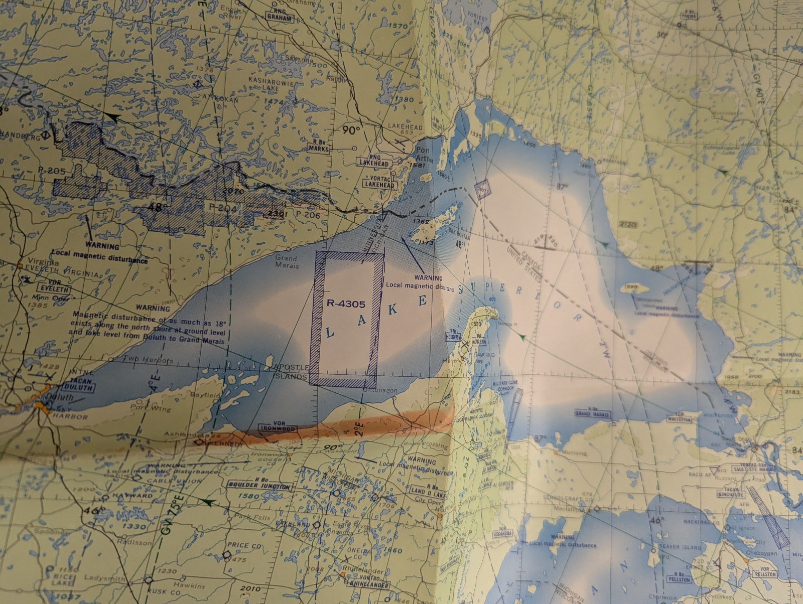 Jet Navigation Chart map US Northeast (JN-30) February, 1966