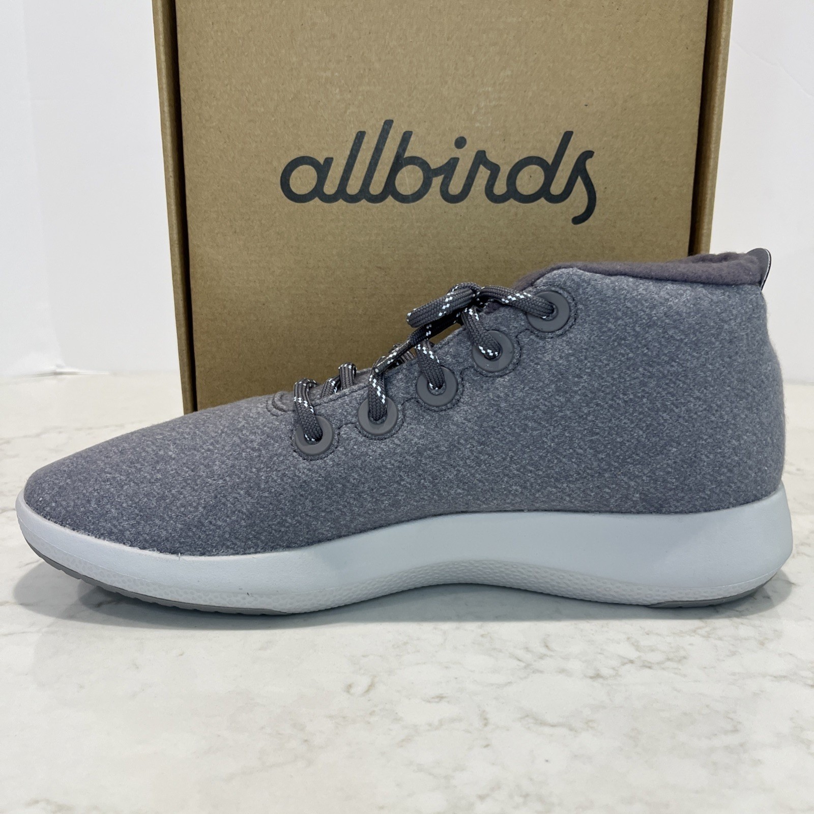Allbirds NEW Mens 14 Sneakers Wool Runner Up Mizzle Light Gray Travel Shoes