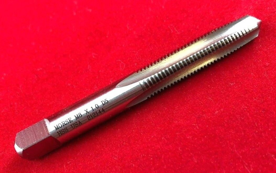 M8 X 1.0 Taper Tap 8MM Morse MT3838153 Starter Tap 4FL RH D5 USA Metric