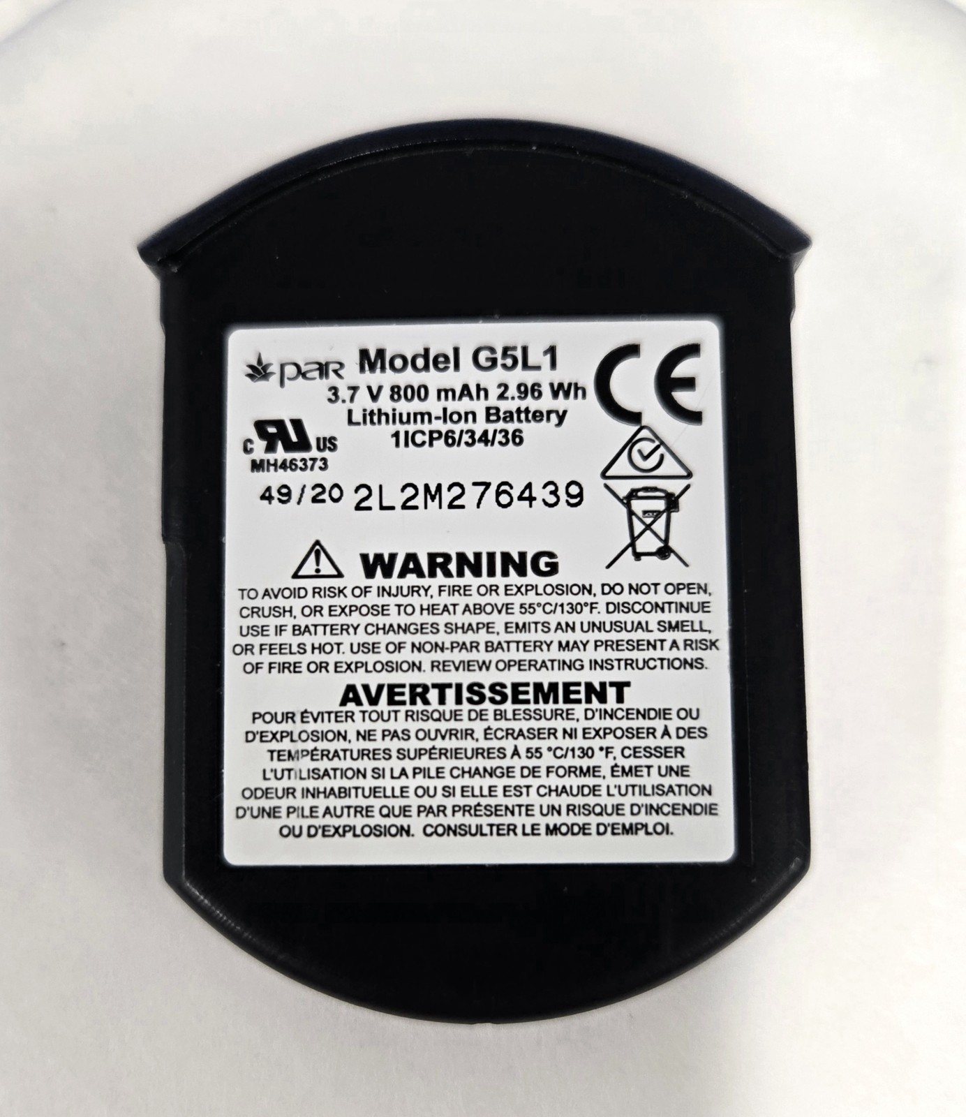 Replacement Battery for G5L1 (for 3M) Drive-Thru Headset- PAR Battery G5