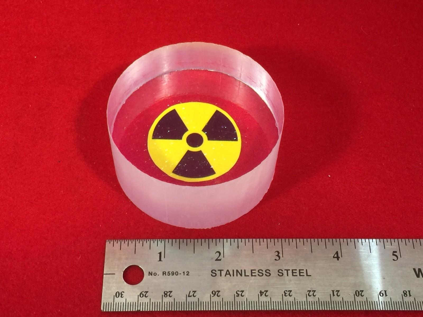 Bicron BC408 Plastic Scintillator 3" diameter by 1.5" length (75 X 38 mm) BC-408