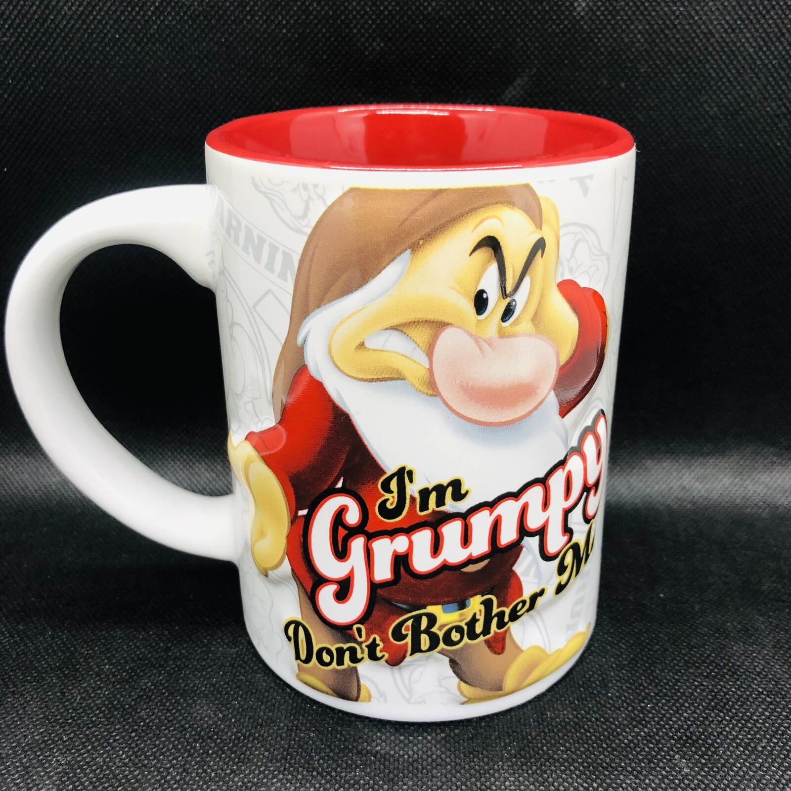 Jerry Leigh GRUMPY Dwarf DISNEY Coffee Mug Cup "I'm Grumpy Don't Bother Me" 16Oz