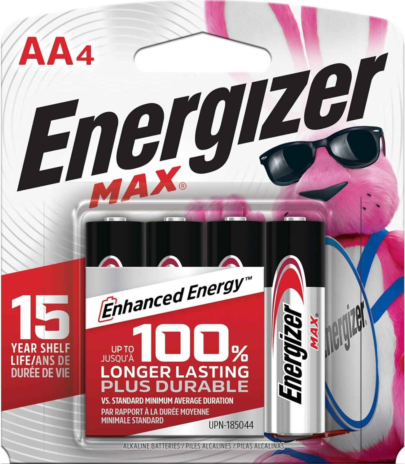 Energizer MAX AA Batteries (4-Pack), Double A Alkaline Batteries