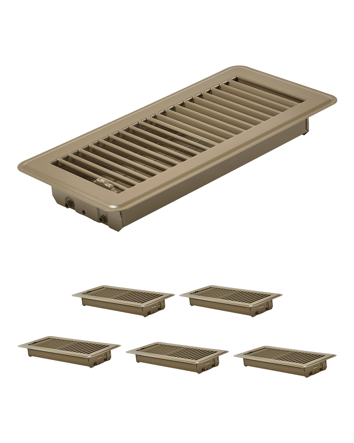 VEVOR Floor Registers 4 x 10 Inch 6-Pack Iron Floor Vents for HVAC Vent Grilles