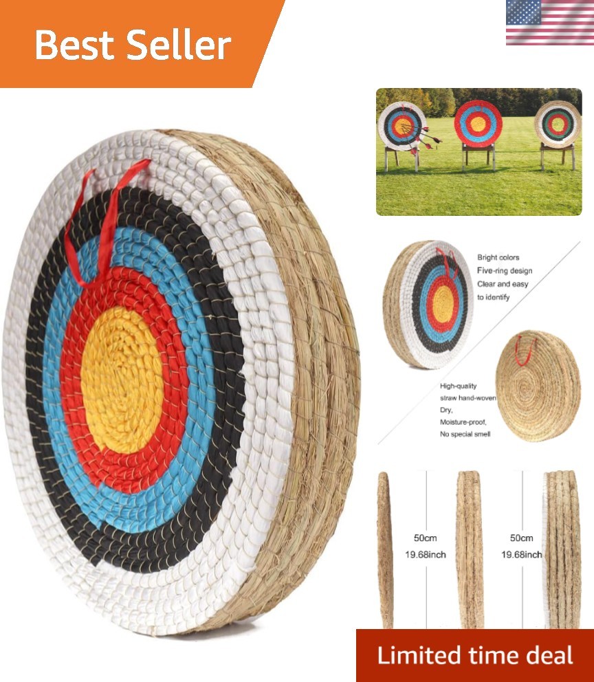 Sustainable Handmade Archery Target - 50cm Solid Straw for Eco-Conscious Archers