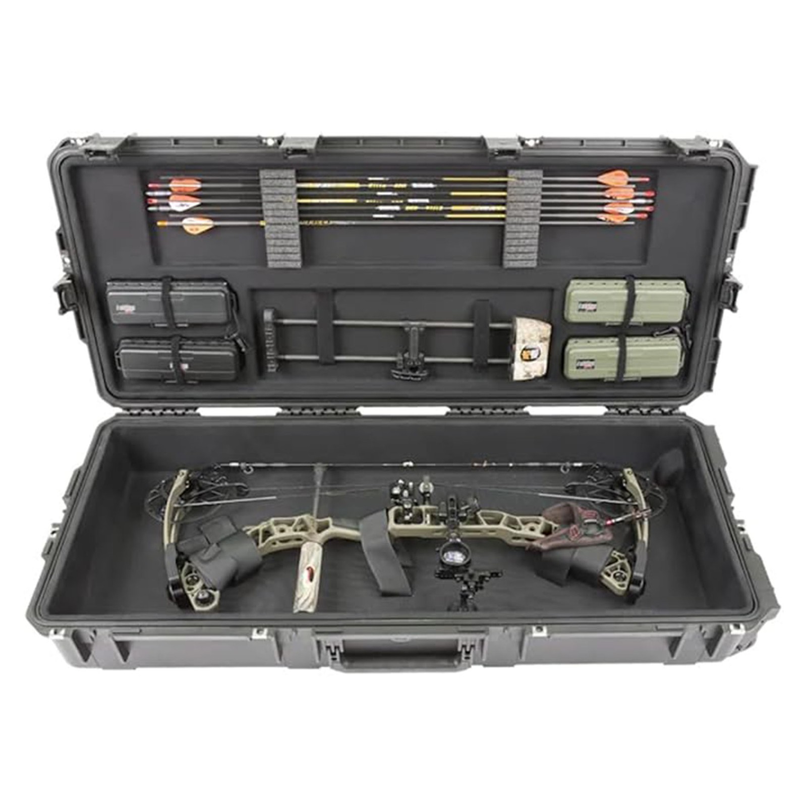 SKB Hard Large Plush Storage Case Archery Bow Parallel Limb iSeries REV2, Black