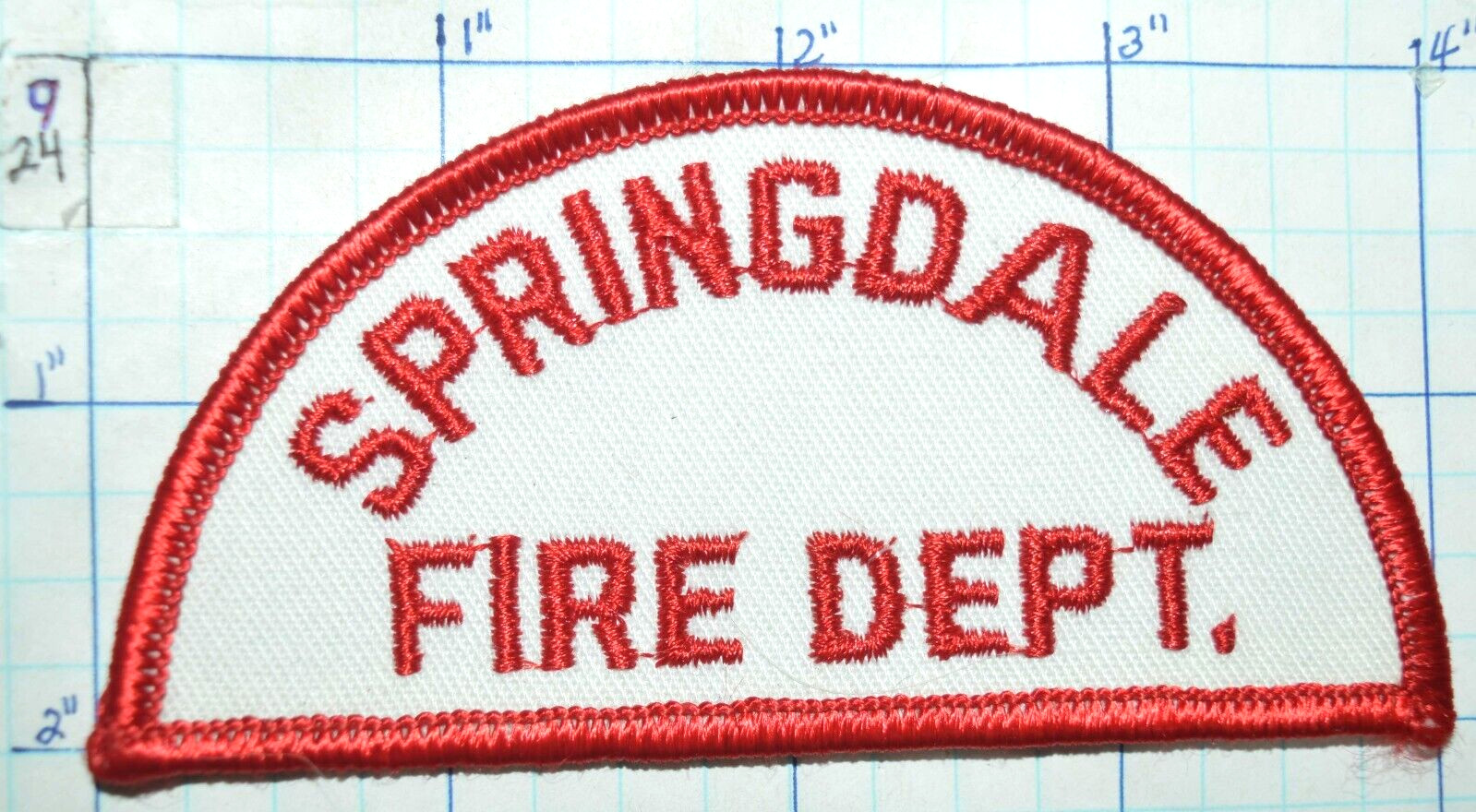 OHIO? SPRINGDALE FIRE DEPT VINTAGE PATCH