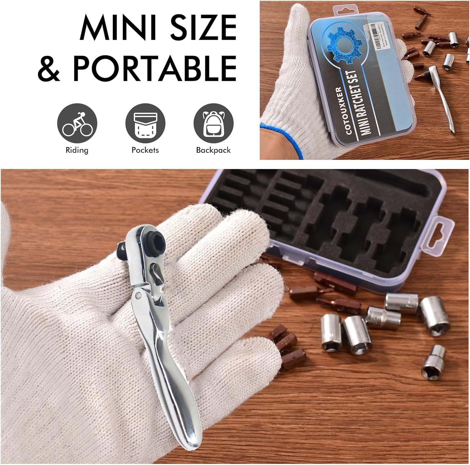 Mini Ratchet Set, Right Angle Screwdriver Set with 1/4 Mini Flex Ratchet Wrench