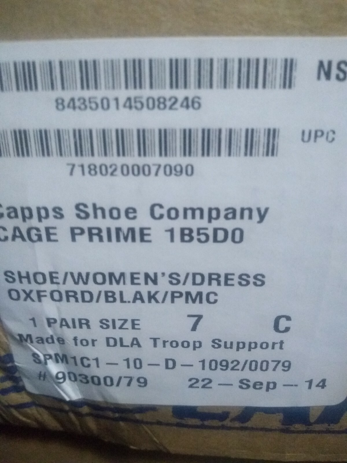 Capps Women’s Military Shoe Size 7C (Dress Shoe) New- (IP21-1-17)