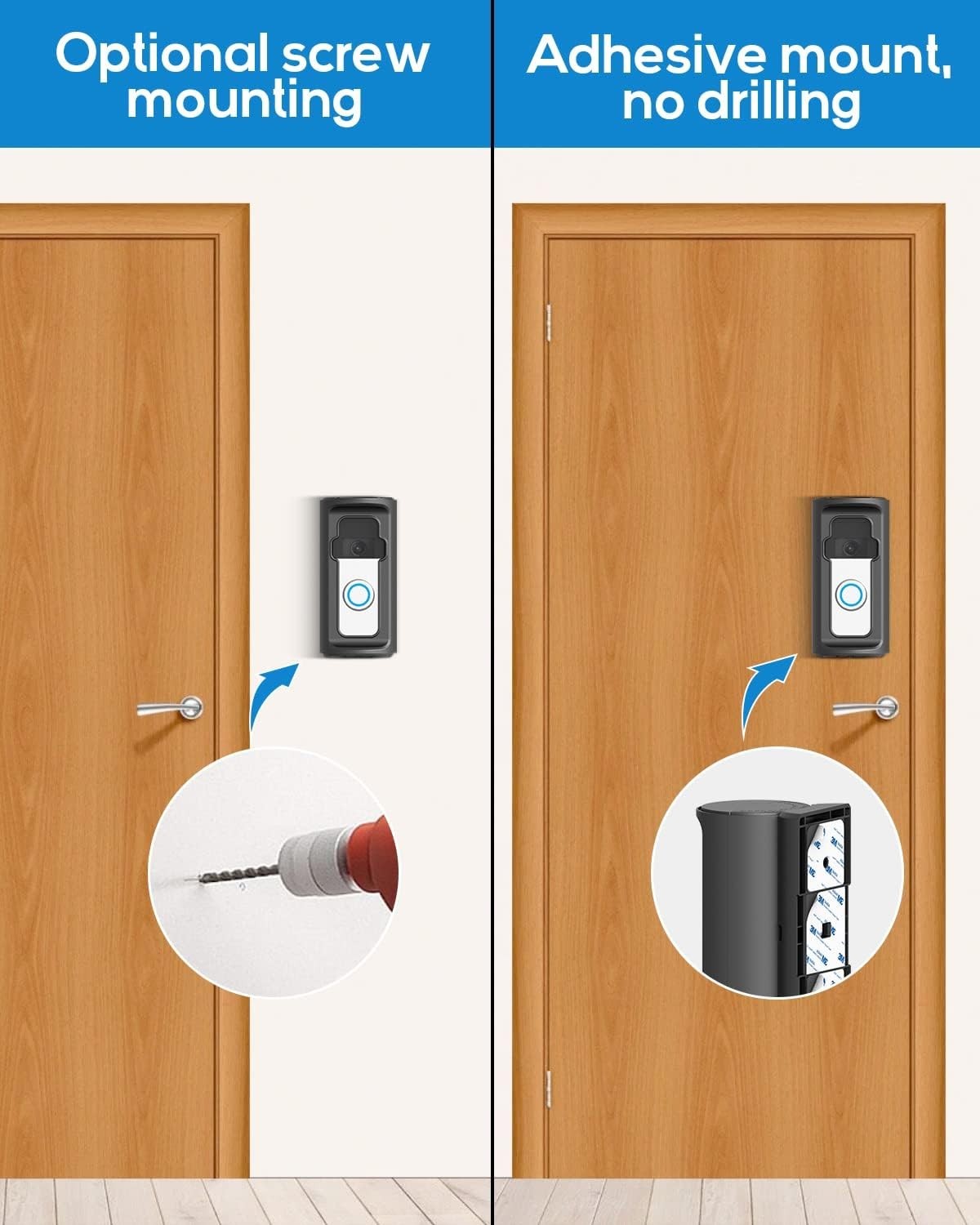 Advanced Anti-Theft Video Doorbell Mount with 360° Adjustable Angle - Easy Setup