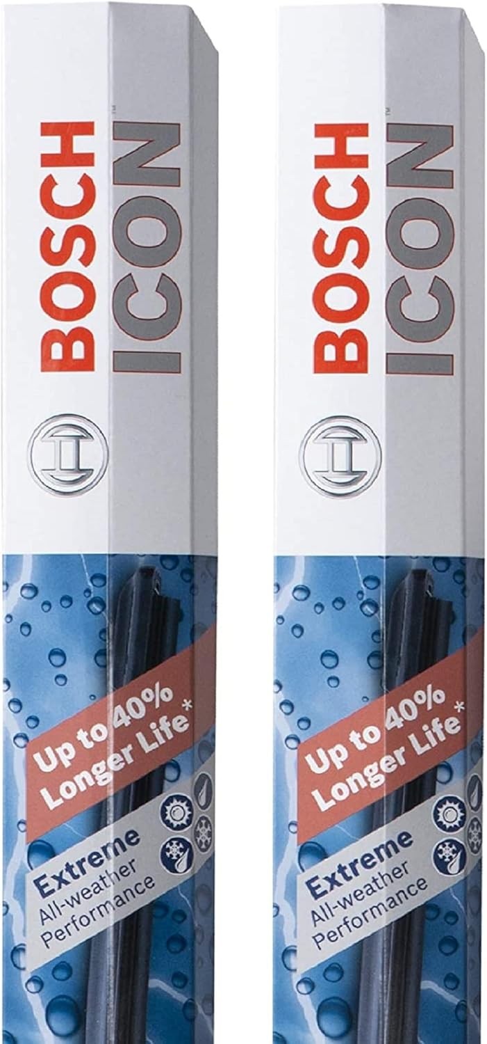 22A22B ICON Beam Wiper Blades - Driver and Passenger Side - Set of 2 Blade