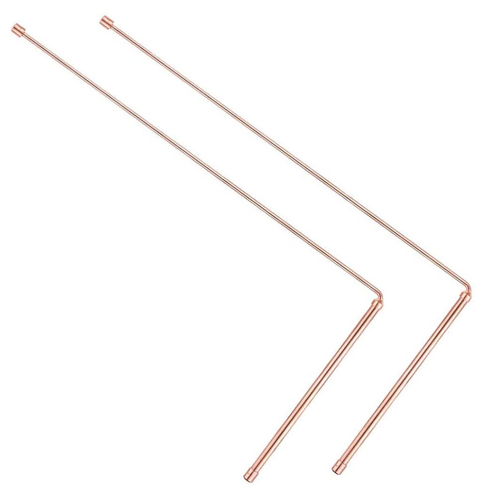 Set of Two Copper Metal Detector Rods for Water and Treasure Discovery