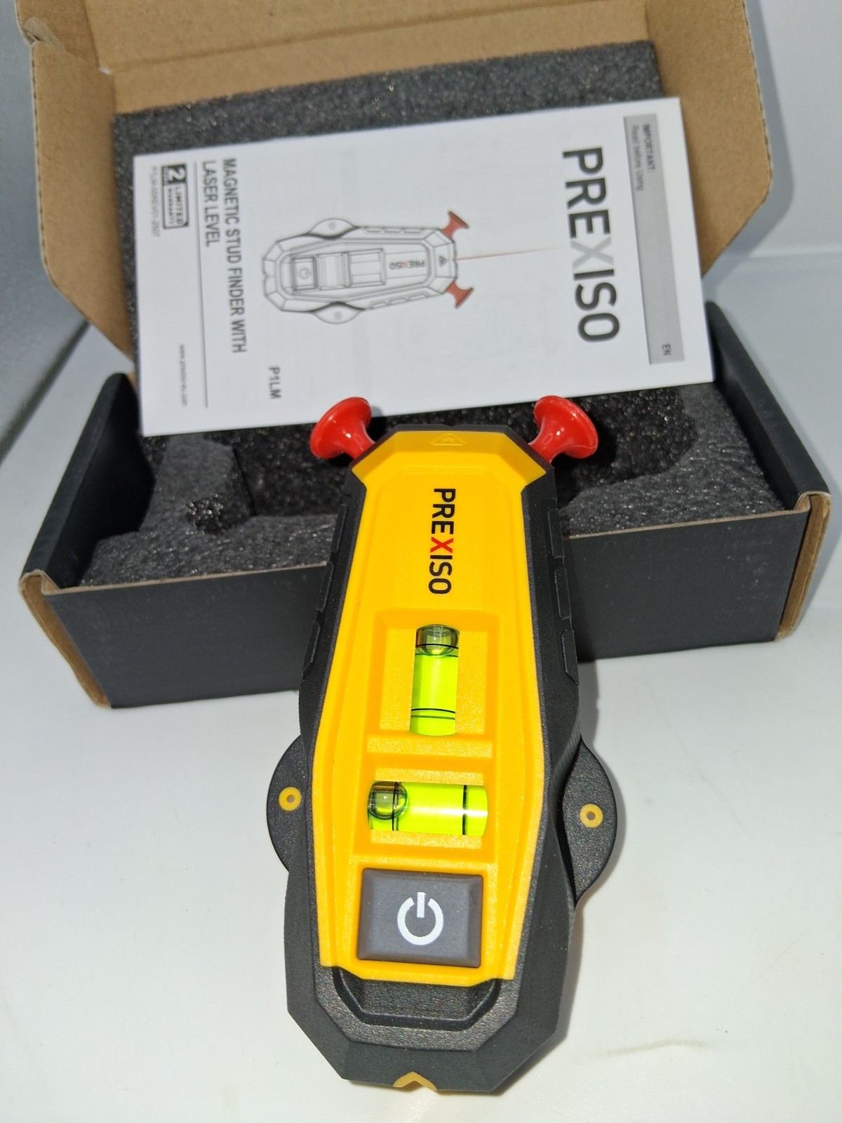 2-in-1 Line Laser Level with Magnetic Stud Finder, Compact Wood & Metal Detec...