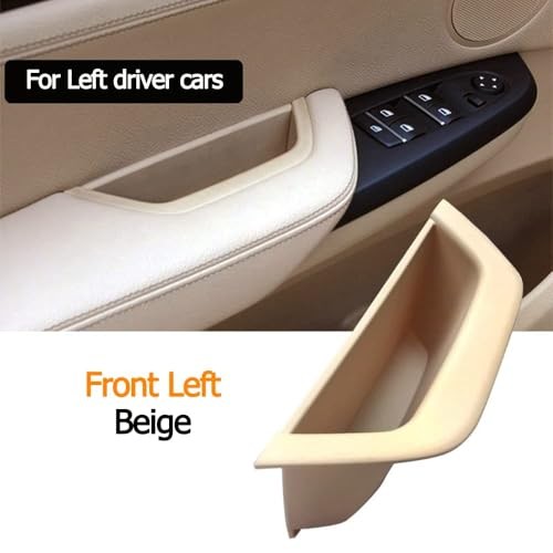 Beige Front Left Armrest Pull Handle Cover Driver Door Handle Beige Driver Door