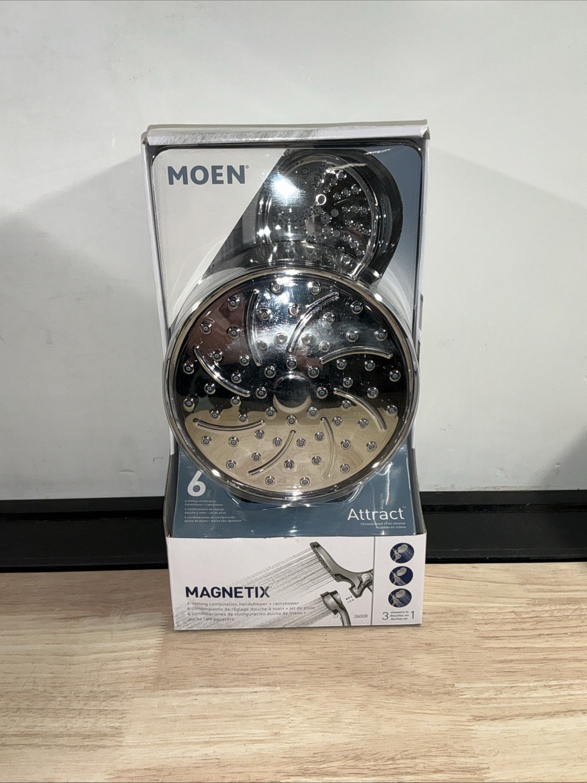 Moen Attract 26008 Magnetix Handheld/Rain and Shower Head Combo in Chrome Finish