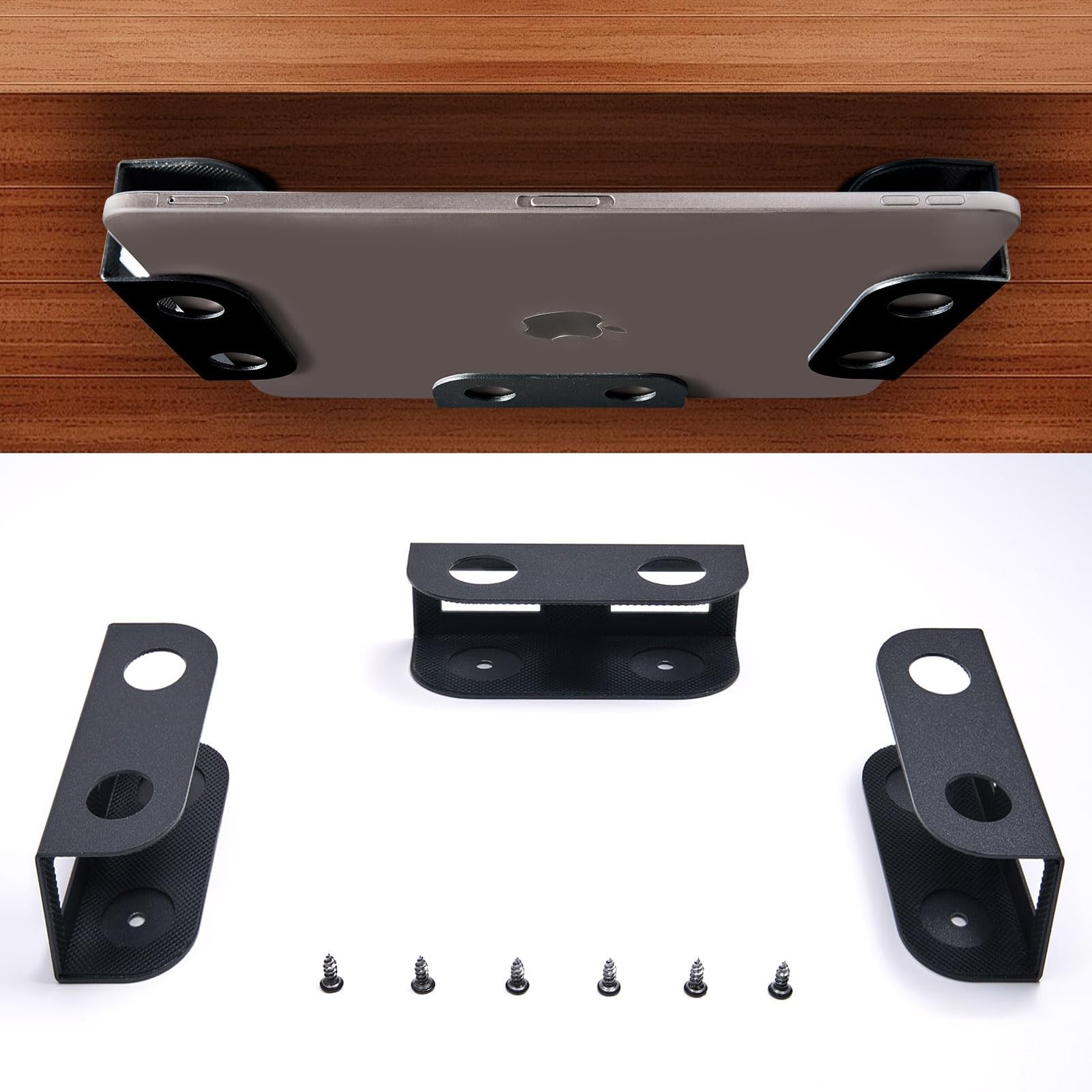 Under Desk Laptop Storage Mount, Metal Under Desk Device Holder, for Devices ...
