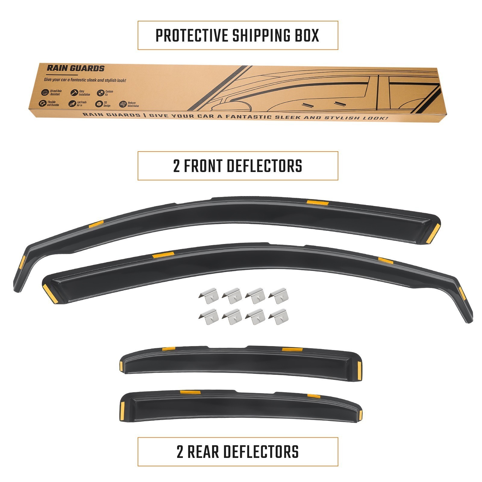 For 2018-2024 Toyota Camry In-Channel Acrylic Window Vent Visors Sun Rain Guards