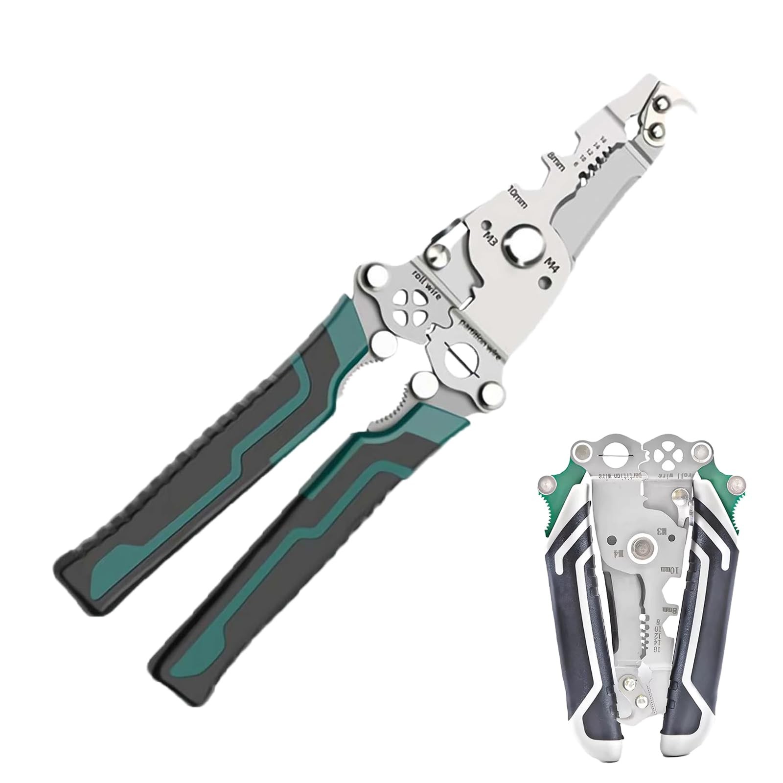 18 in 1 Foldable Wire Stripper/wire crimping tool, 2025 New Multi-function Wi...