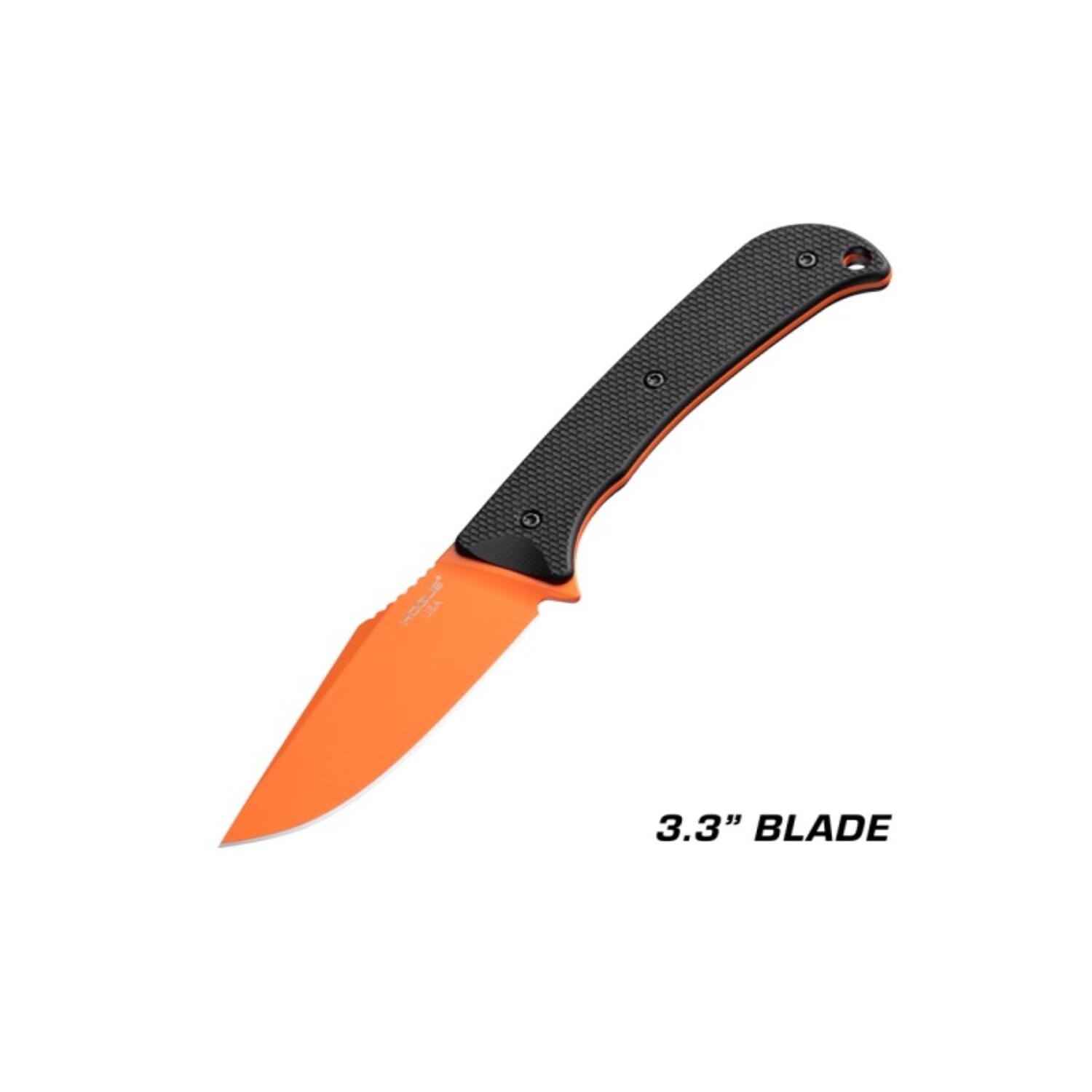 Hogue Extrak 3.3" Clip Point Fixed Blade Knife Orange w/ Black G10 Scales #35864