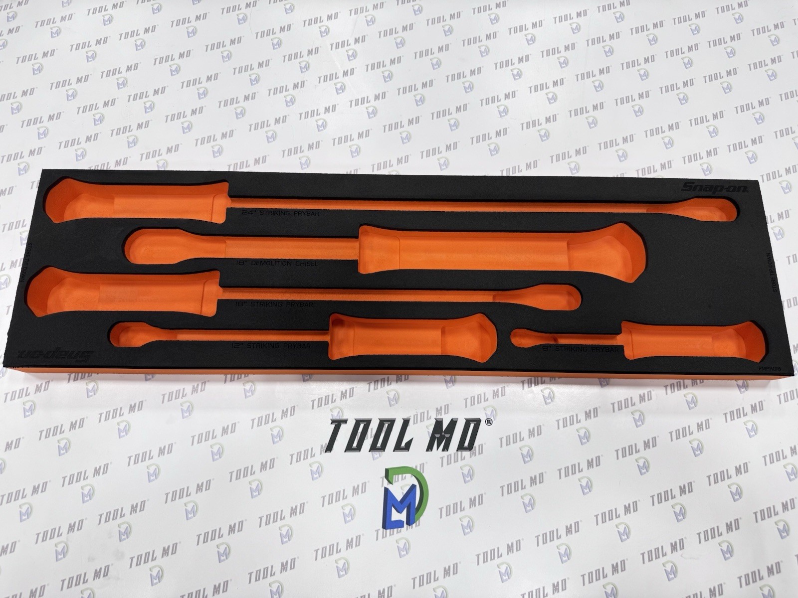 Snap-on Tools ORANGE FOAM ORGANIZER For 5pc Striking Prybar & Demo Chisel Set