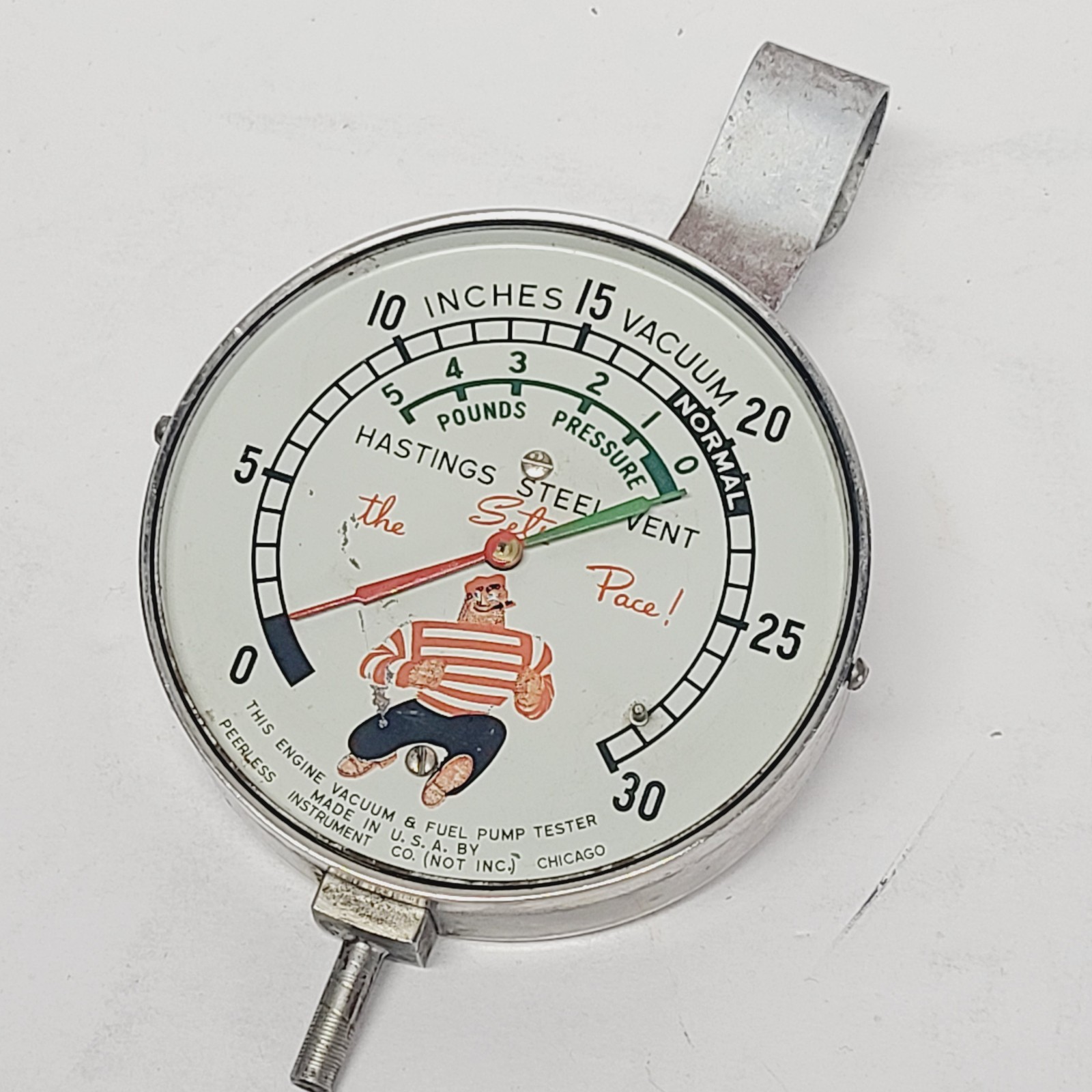 1950's Hastings vintage Vacuum and Fuel Pump Tester by Peerless USA. Chicago