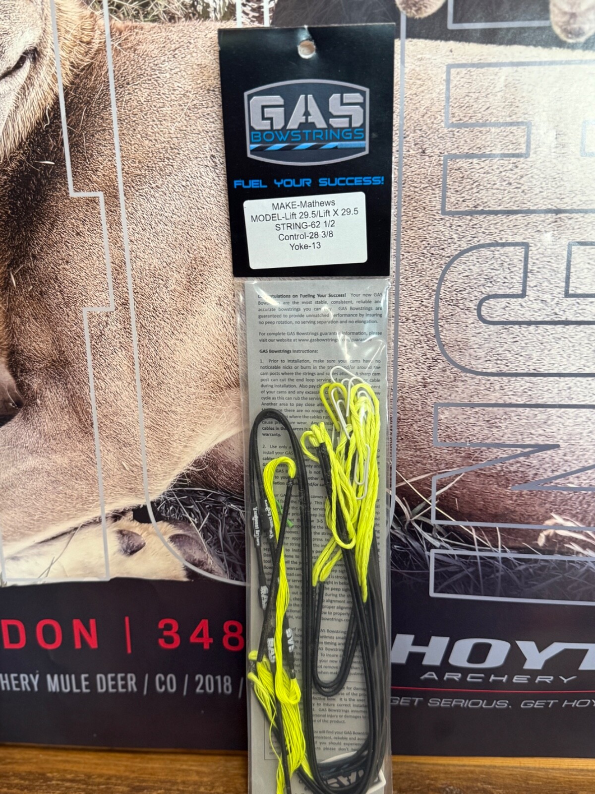 Gas Bowstrings Mathews Lift LIFT X 29.5 Bow String Set Flo Yellow