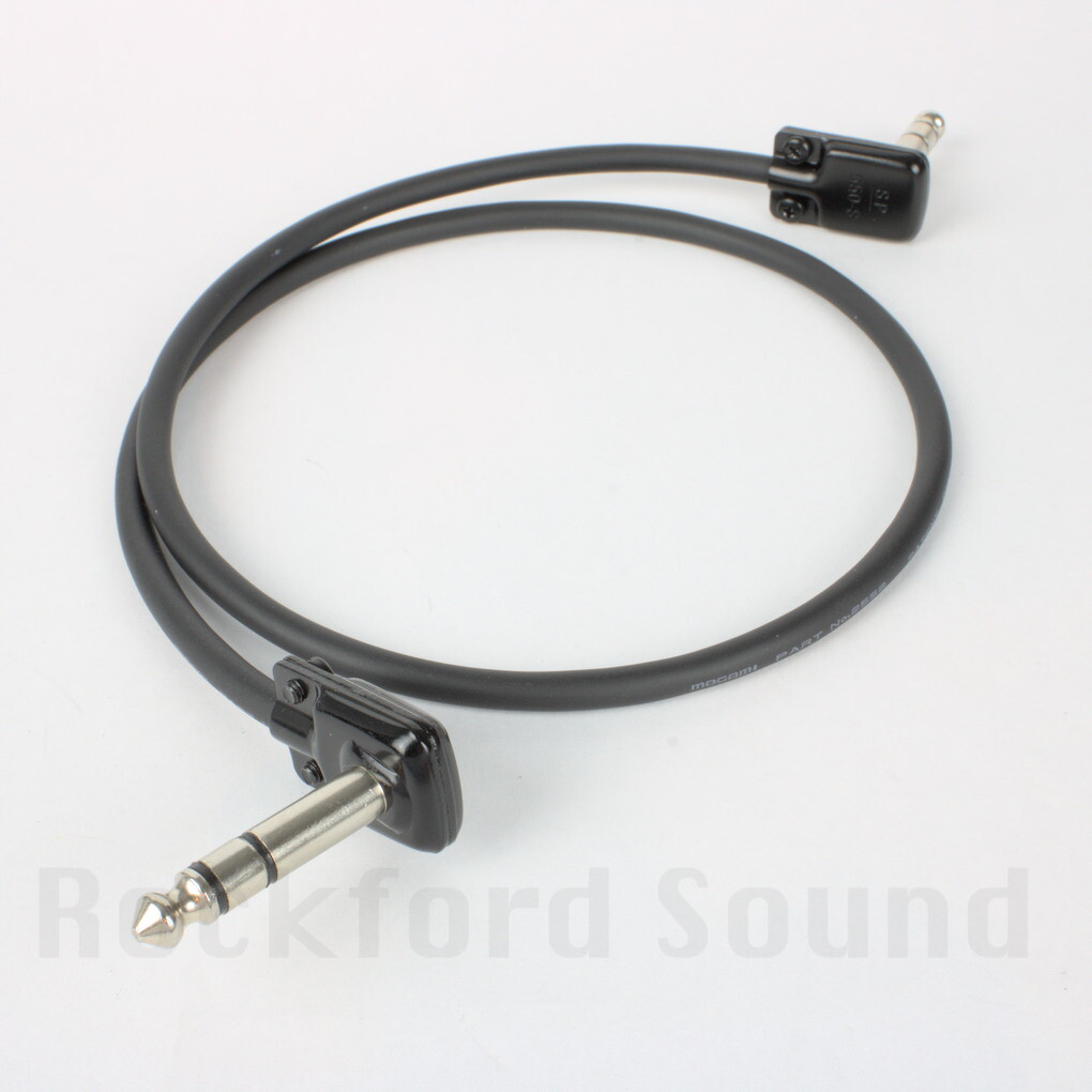 Mogami W2552 Balanced Low Profile Patch Cable, Right to Right, Black
